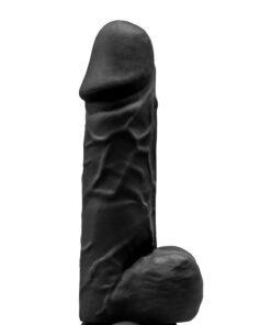 Gode double densité noir 21,5 cm - Modèle 4