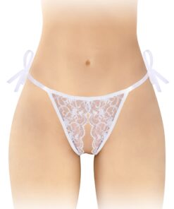 String blanc ouvert à nouer Stella - Fashion Secret