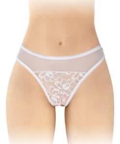 Tanga blanc ouvert Ava - Fashion Secret