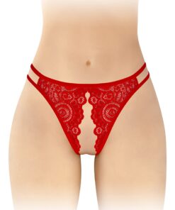 Culotte rouge ouverte Annette - Fashion Secret