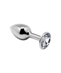 Plug métal bijou transparent M - Alive