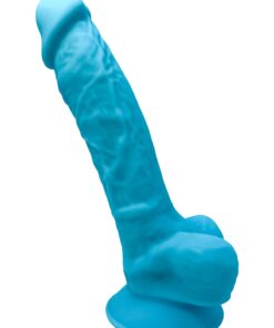 Gode double densité bleu 17,5 cm - SilexD