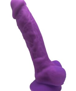 Gode double densité violet 17,5 cm - SilexD