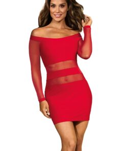 Robe rouge V-9299 - Axami